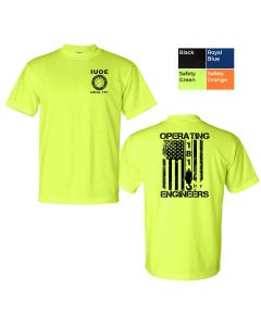 Operating Engineers 181 Flag Design - Bayside - USA-Made 50/50 T-Shirt (S-5XL)