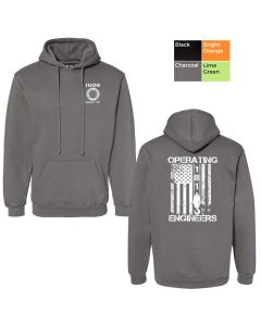 Operating Engineers 181 Flag Design - Bayside - USA-Made Hooded Sweatshirt (S-5XL)