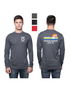 Operating Engineers 181 Sunrise Design - Royal Apparel - Long Sleeve Tee (XS-3XL)
